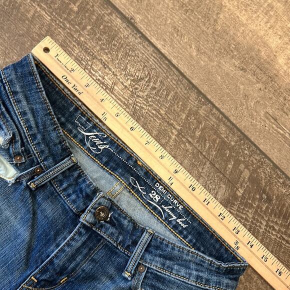 Levi's Women's Demi Curve Distressed Skinny Boot Medium Wash Size 28 - Picture 5 of 7